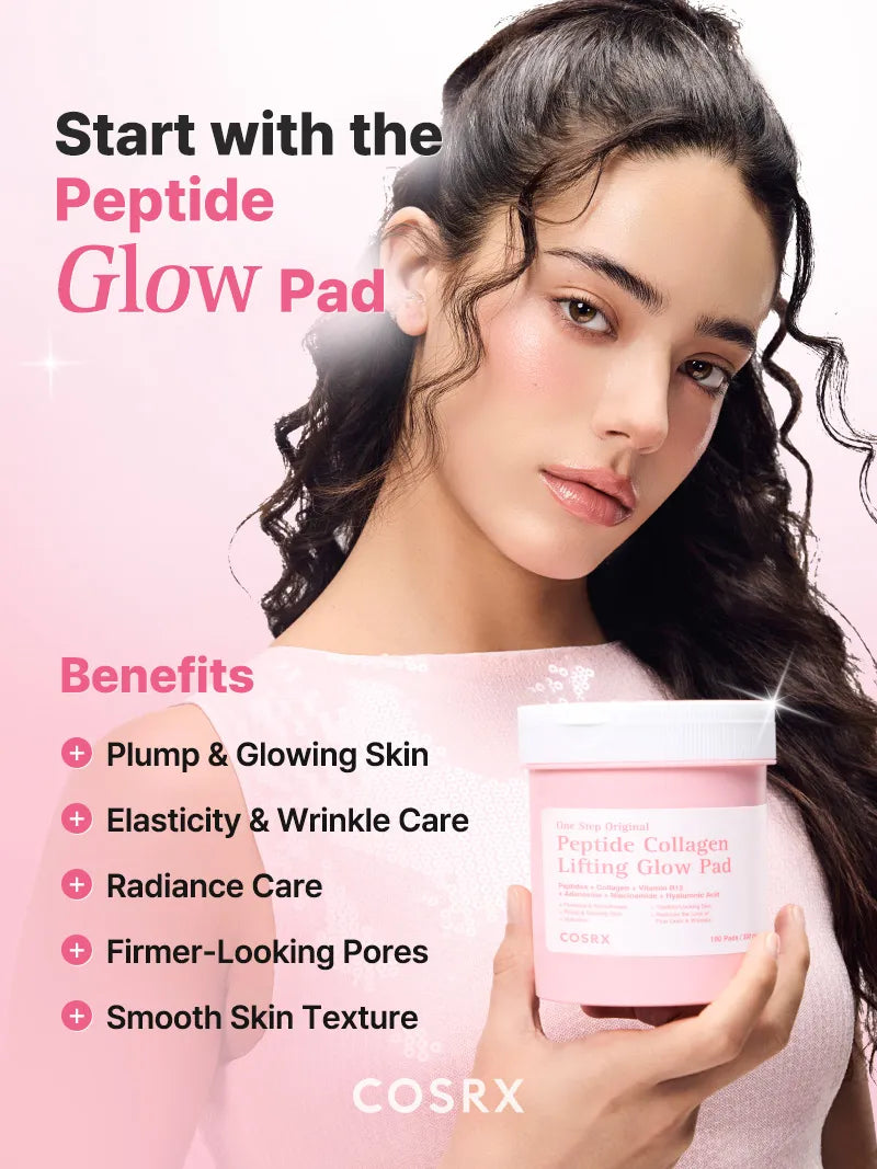 Cosrx One Step Original Peptide Collagen Lifting Glow Pad 100ea