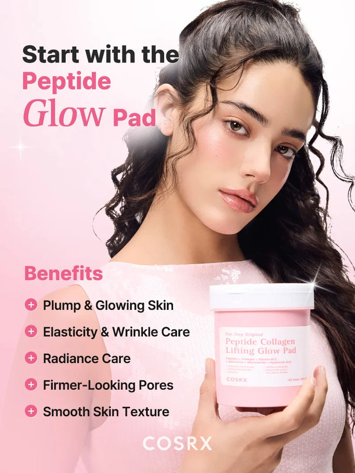 Cosrx One Step Original Peptide Collagen Lifting Glow Pad 100ea