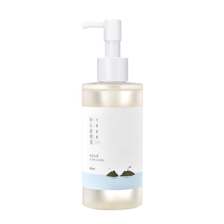 ROUND LAB 1025 Dokdo Cleansing Oil 6.76 Fl Oz, Facial Oil Cleanser for Face, Deep Pore Cleansing, Makeup Blackhead Impurities Remover, Easy to Wash Off No Oily Residue, Korean Skin Care