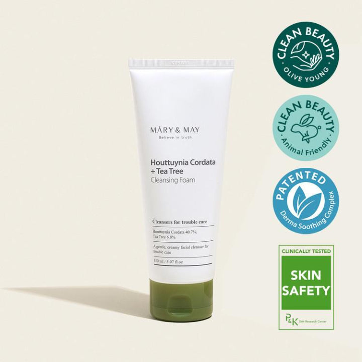 Mary & May Houttuynia Cordata + Tea Tree Cleansing Foam - 150ml