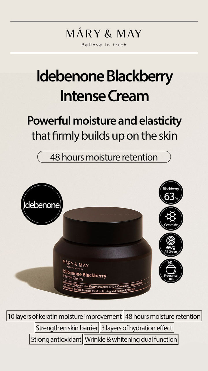 Mary & May Idebenone blackberry Intense Cream - 70ml