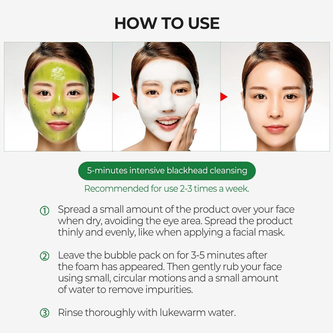 Some By Mi BYE BYE BLACKHEAD 30 DAYS MIRACLE GREEN TEA TOX BUBBLE CLEANSER 120g
