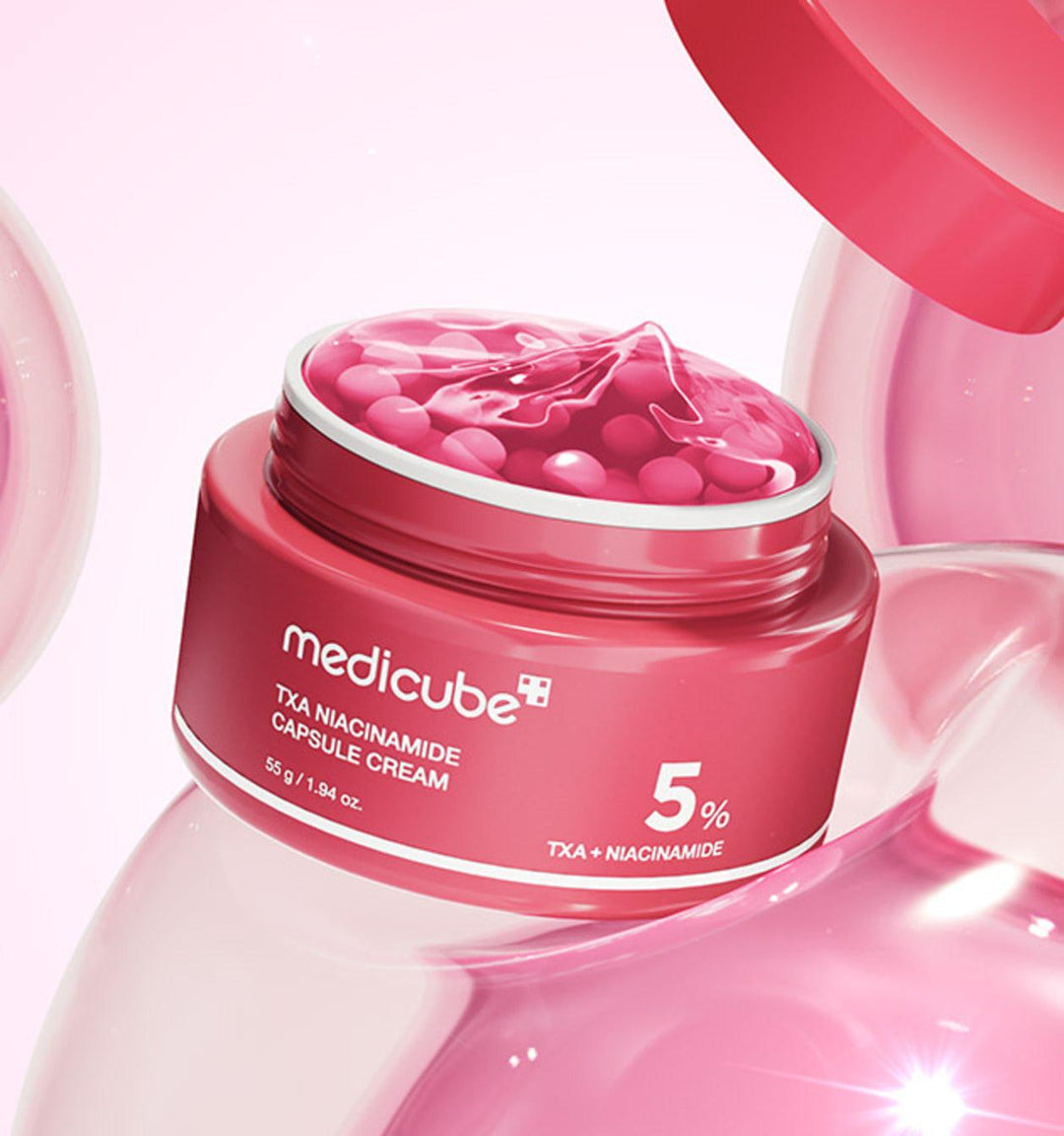 medicube TXA+Niacinamide Capsule Cream as the next step for after spot care|Ultimate Dual Radiance Moisturizer|Uneven Skin Tone, Texture, Hydration|Tranexamic Acid&Niacinamide|Korean Skincare|1.94oz
