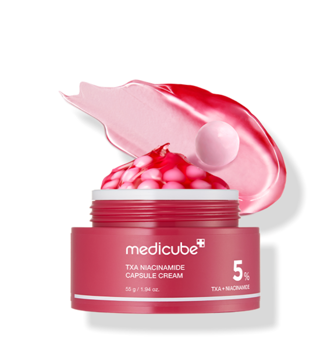 medicube TXA+Niacinamide Capsule Cream as the next step for after spot care|Ultimate Dual Radiance Moisturizer|Uneven Skin Tone, Texture, Hydration|Tranexamic Acid&Niacinamide|Korean Skincare|1.94oz