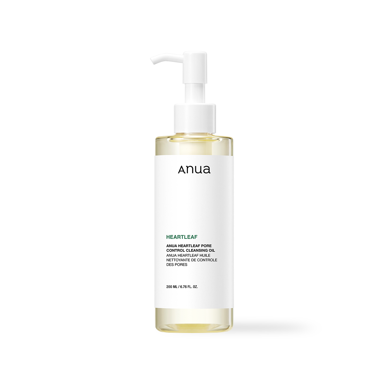 Anua Heartleaf pore control cleansing oil bottle on a white background