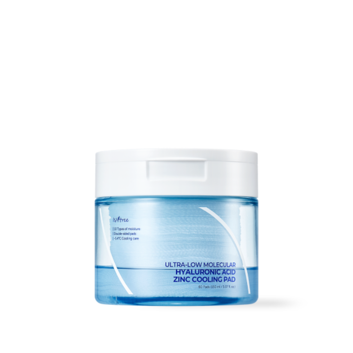 Isntree Ultra-Low Molecular Hyaluronic Acid Zinc Cooling Pad 150ml 60ea