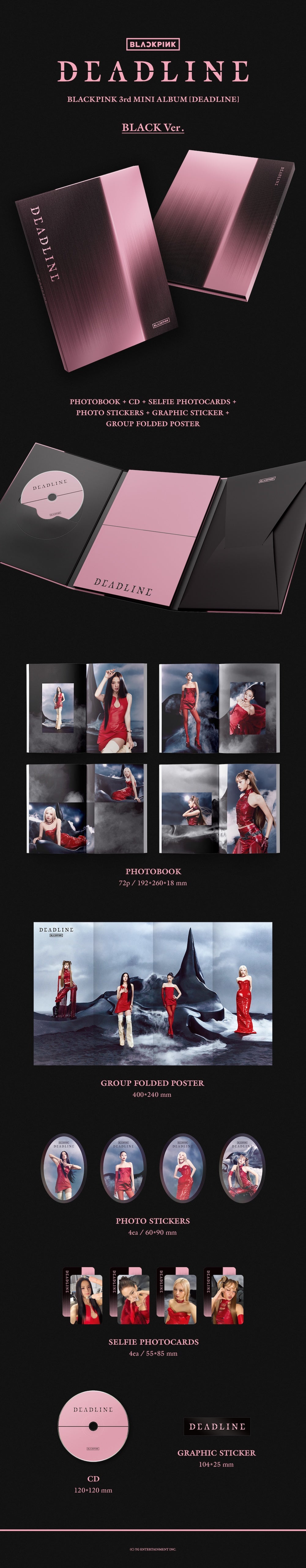 BLACKPINK 3rd MINI ALBUM [DEADLINE] BLACK Ver.