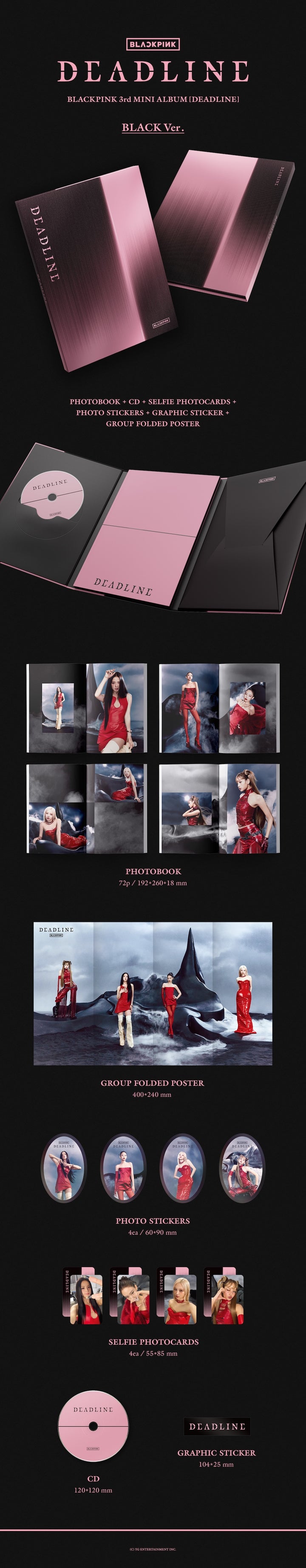 BLACKPINK 3rd MINI ALBUM [DEADLINE] BLACK Ver.