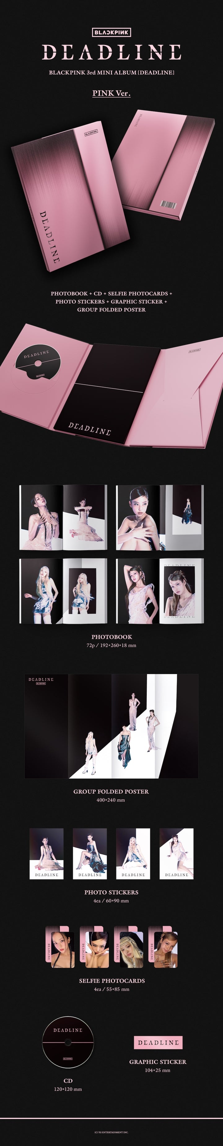 BLACKPINK 3rd MINI ALBUM [DEADLINE] PINK Ver.