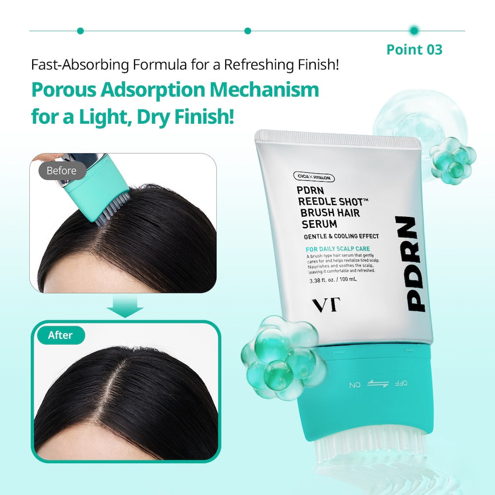 VT Cosmetics PDRN Reedle Shot Brush Hair Serum 100ml