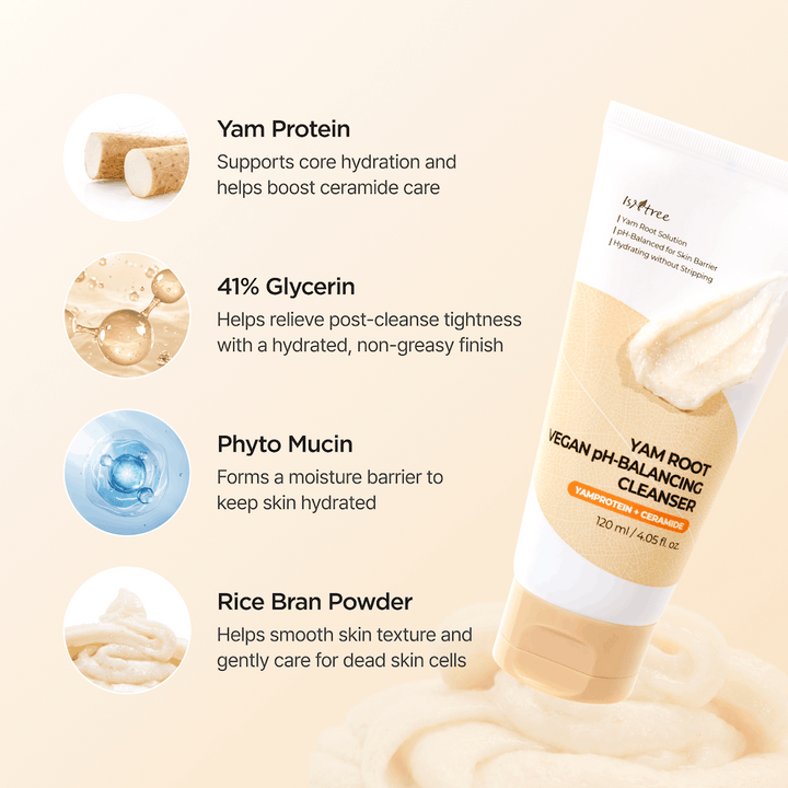 Isntree Yam Root Vegan pH-Balancing Cleanser 120ml