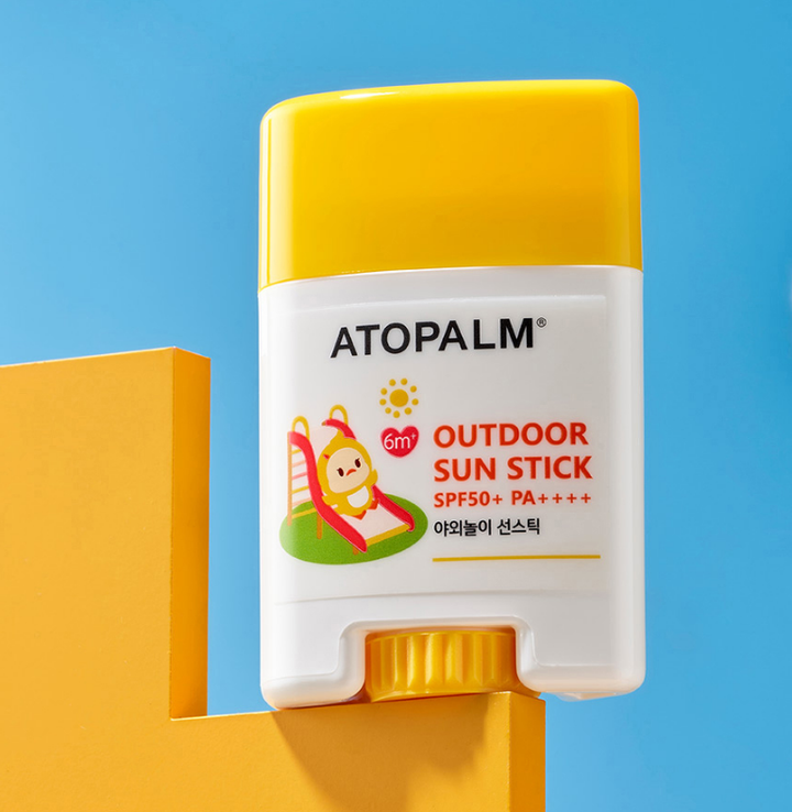 Atopalm outdoor sun stick on a blue background