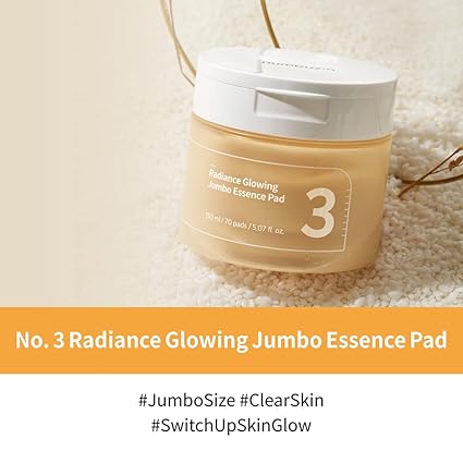 Numbuzin No.3 Radiance Glowing Jumbo Essence Pad 70Pads 150ml