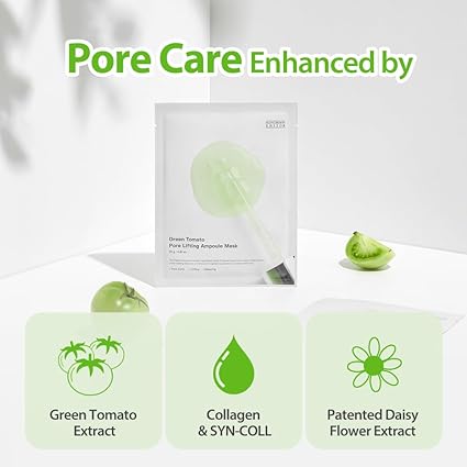 SUNGBOON EDITOR Green Tomato Pore Lifting Ampoule Mask 1ea 23g