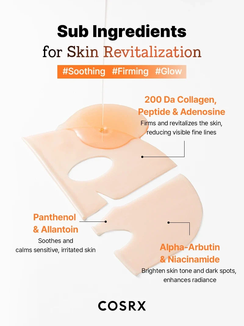 Cosrx 5 PDRN Hyaluronic Acid Vital Hydrating Hydrogel Mask 3ea