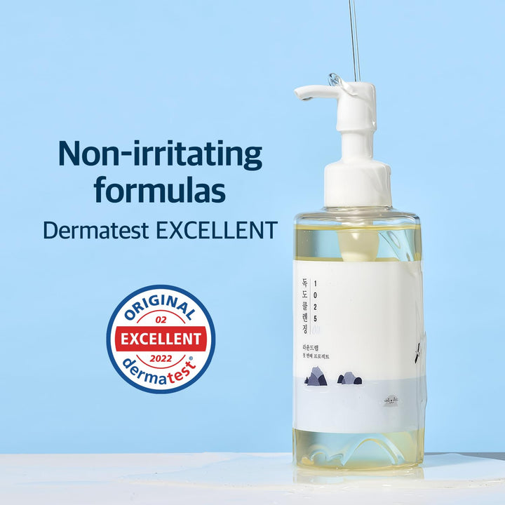 ROUND LAB 1025 Dokdo Cleansing Oil 6.76 Fl Oz, Facial Oil Cleanser for Face, Deep Pore Cleansing, Makeup Blackhead Impurities Remover, Easy to Wash Off No Oily Residue, Korean Skin Care