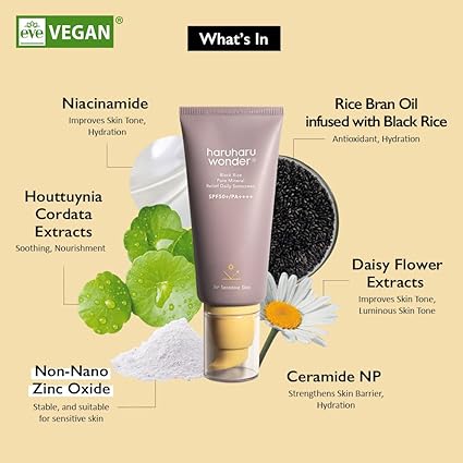 Haruharu Wonder Black Rice Pure Mineral Relief Daily Sunscreen Unscented SPF50+ 50ml