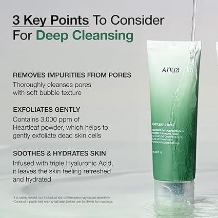 Anua HEARTLEAF QUERCETINOL PORE DEEP CLEANSING FOAM 150ML