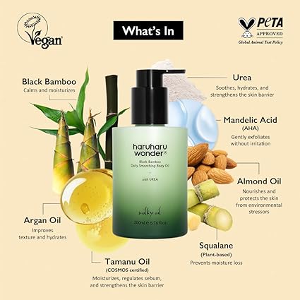 Haruharu Wonder Black Bamboo Daily Soothing Body Oil 200ml
