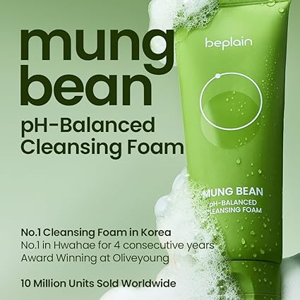 Beplain Mung Bean pH-Balanced Cleansing Foam 80ml