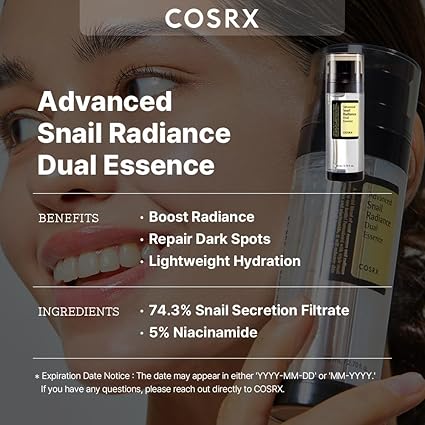 Cosrx Advanced Snail Radiance Dual Essence 80ml