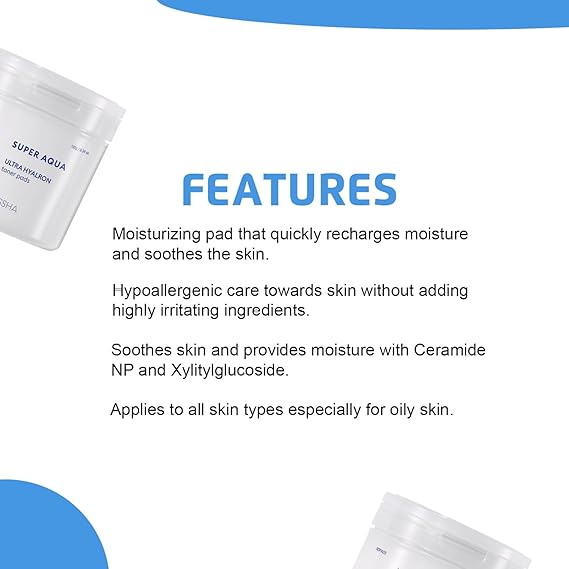 Missha Super Aqua Ultra Hyalron Toner Pads 180g/ 90pcs