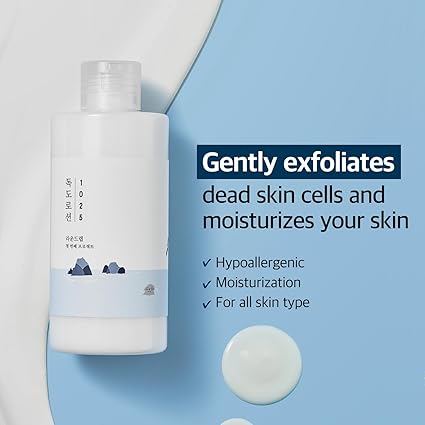ROUND LAB 1025 Dokdo Lotion 6.76 Fl Oz, Intense Long-Lasting Hydration with Triple Hyaluronic Acid, Fluid Texture for Skin Barrier Protection, Face Moisturizer for Deep Moisture, Korean Skin Care