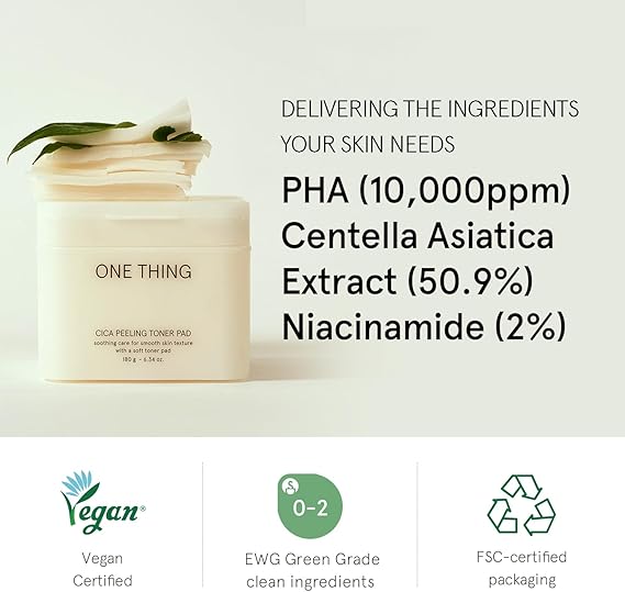 One Thing Cica Peeling Toner Pad 180g/65pcs