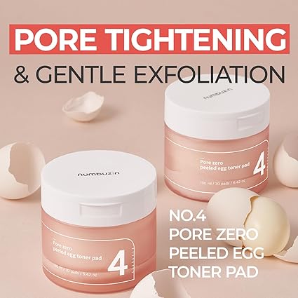 Numbuzin No.4 Pore Zero Peeled Egg Toner Pad 70Pads 180ml