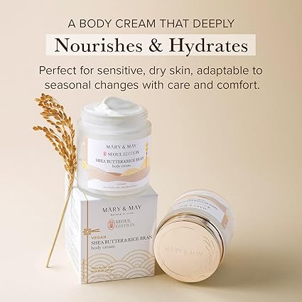 Mary & May Shea Butter & Rice Bran Body Cream 250ml