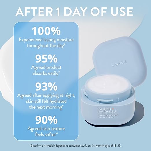 Laneige Water Bank Blue Hyaluronic Cream Moisturizer 50ml (Dry To Normal Skin)