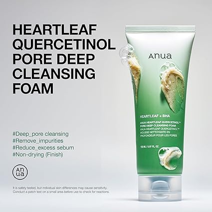 Anua HEARTLEAF QUERCETINOL PORE DEEP CLEANSING FOAM 150ML