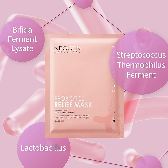 Neogen DERMALOGY PROBIOTICS RELIEF MASK (25ML X 5 SHEETS)