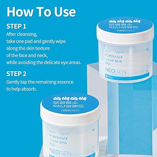 Neogen DERMALOGY PORERASER CLEAR BHA PAD 160ML (90 PADS)