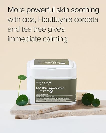 Mary & May Cica Houttuynia Cordata Tea Tree Calming Mask Pack - 30 sheets
