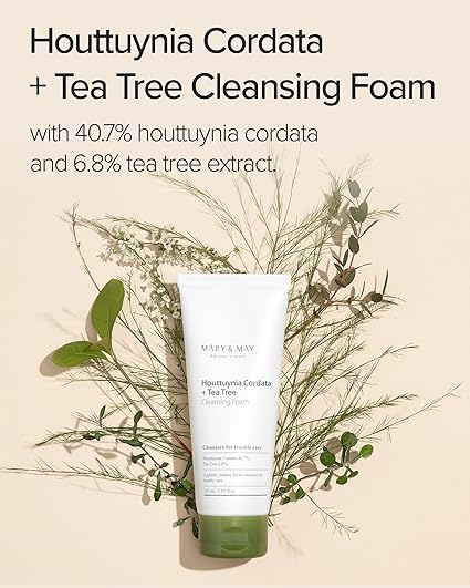 Mary & May Houttuynia Cordata + Tea Tree Cleansing Foam - 150ml