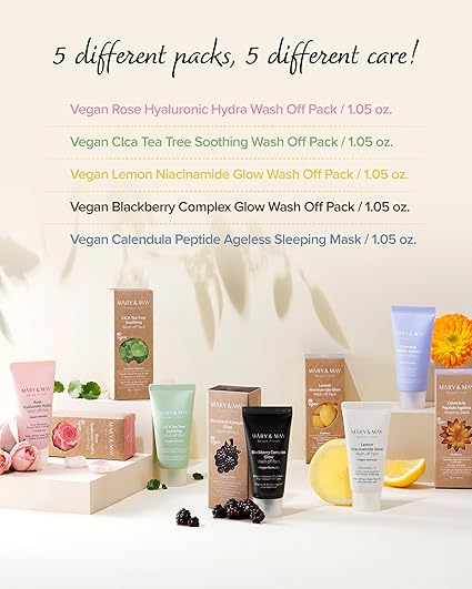 Mary & May Vegan Wash Off Mask Mini Gift Set (30g x5)