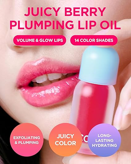 Tocobo Juicy Berry Plumping Lip Oil - 16 colors