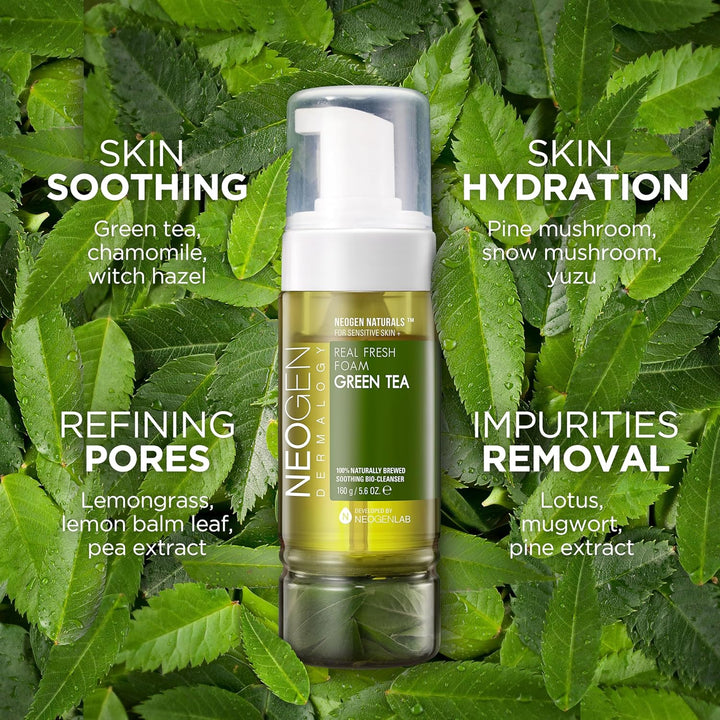 Neogen DERMALOGY REAL FRESH FOAM CLEANSER GREEN TEA 160G