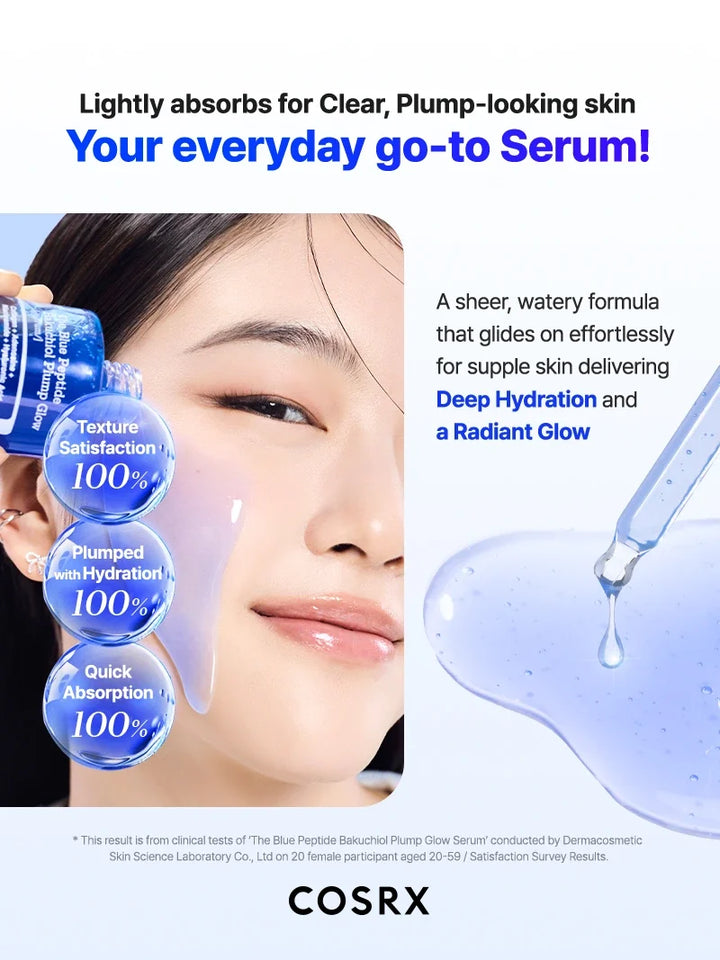 Cosrx The Blue Peptide Bakuchiol Plump Glow Serum 50ml