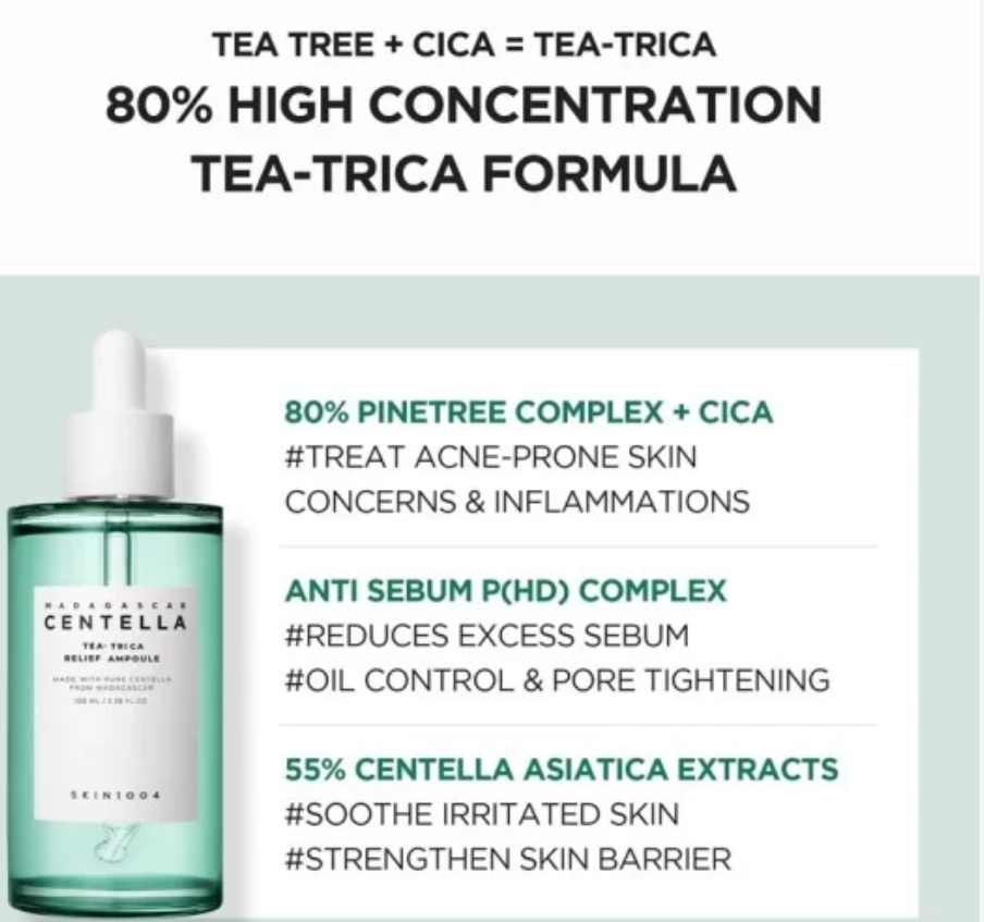 Skin1004 Madagascar Centella Tea-Trica Relief Ampoule - 2 Size