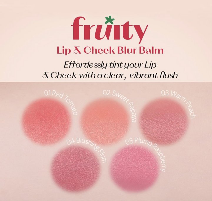 Etude House Fruity Lip &amp; Cheek Blur Balm 2.3g - Blushing Plum