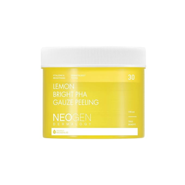 Neogen DERMALOGY LEMON BRIGHT PHA GAUZE PEELING 190ML (30 PADS)