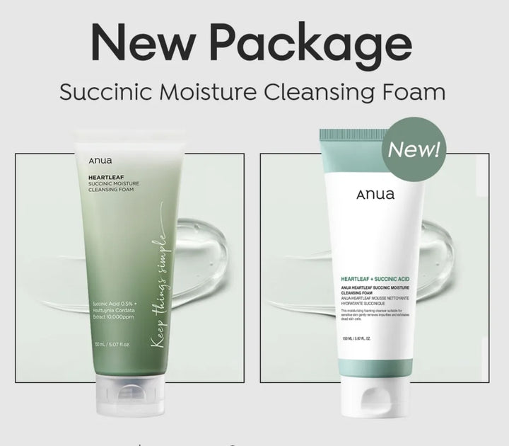 Anua HEARTLEAF SUCCINIC MOISTURE CLEANSING FOAM 150ml