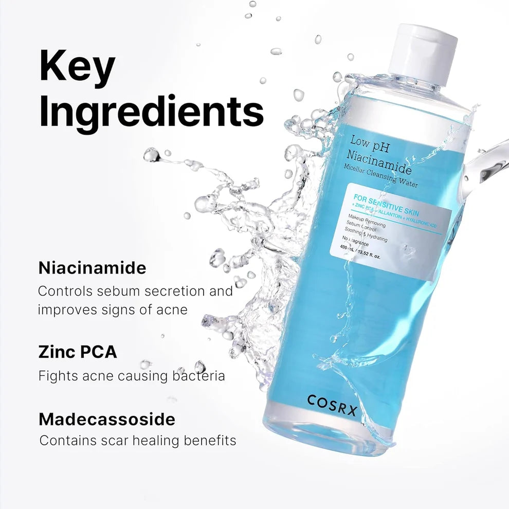 Cosrx Low pH Niacinamide Micellar Cleansing Water 400ml