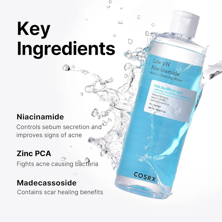 Cosrx Low pH Niacinamide Micellar Cleansing Water 400ml