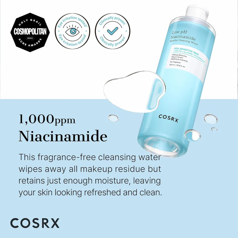 Cosrx Low pH Niacinamide Micellar Cleansing Water 400ml