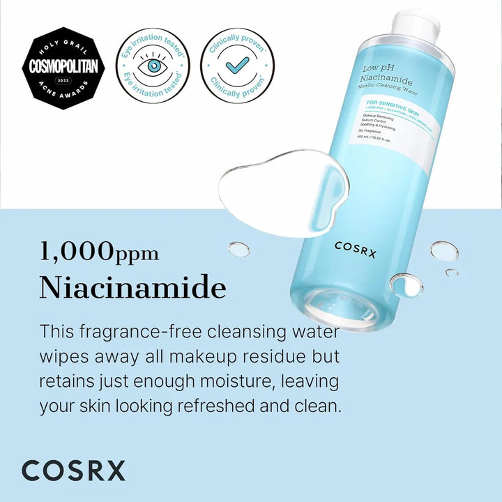 Cosrx Low pH Niacinamide Micellar Cleansing Water 400ml