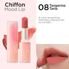 Clio Chiffon Mood Lip #08 Tangerine Tarte