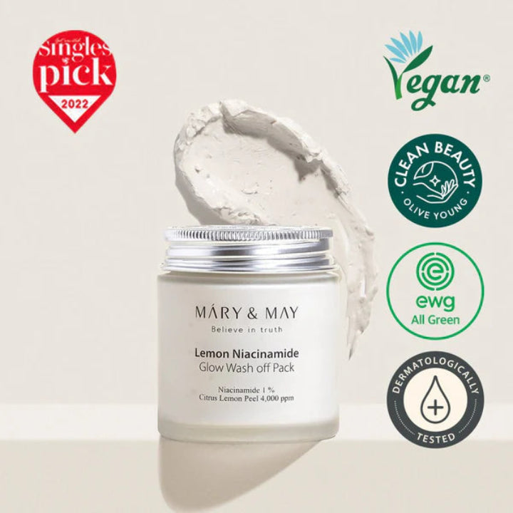 Mary & May Lemon Niacinamide Glow Wash Off Pack 125g